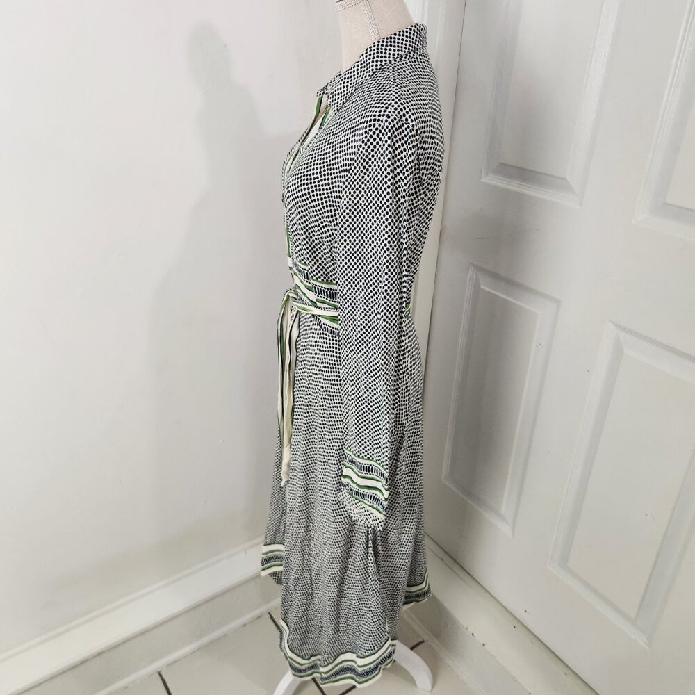 Maeve Anthropologie Dress Womens 12 Polka Dot Constantine Handkerchief Hem - Picture 4 of 16